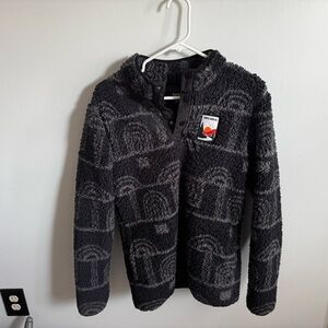 Source Unknown Black and Gray Fleece Jacket